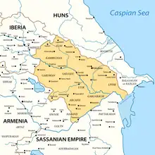 Albania caucásica en los siglos V y VI&nbsp;d.&nbsp;C.
