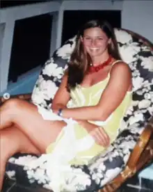 Cecilia cubas en unas vacaciones en Brazil en  Rio  de Janeiro  cerca de las playas en el año 2000