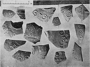 Cerámica encontrada en la villa del Ramalete. Fotos Arch. José E. Uranga.
