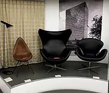 Sillas famosas en el Museo de Diseño de Dinamarca ("Danish Design Museum).
