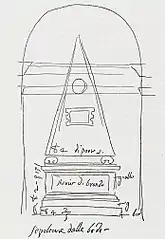 La tumba de Agostino Chigi, boceto atribuido a Dosio.