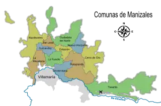 Comunas de la ciudad de Manizales.