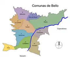 Comunas de la ciudad de Bello.