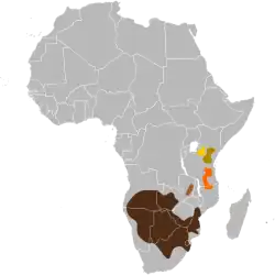 C. t. taurinus C. t. albojubatus C. t. cooksoni C. t. johnstoni C. t. mearnsi