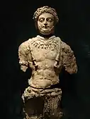 Bodhisattava monumental, de Dalverzin tepe, siglos II-III d.&nbsp;C.