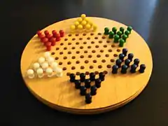 Tablero de damas chinas.