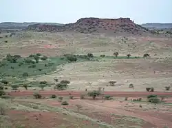 Un inselberg cerca de la ciudad de Dori, en Burkina Faso