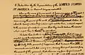 Borrador de la Declaración de independencia de los Estados Unidos de América, 1776.