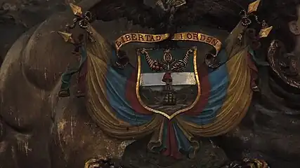 Detalle del Escudo de Colombia