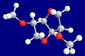 Estructura 3D de Dimetil isosorbida