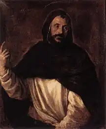 Domingo de Guzmán, fundador de la orden de los Predicadores a comienzos del siglo XIII.