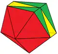 Icosaedro con aristas contraídas