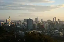 Sendai, vista del centro de la ciudad.