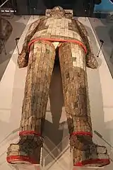 Traje funerario de jade en el Museo de Henan, en Zhengzhou.