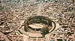 Vista aérea de El Djem y el anfiteatro