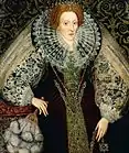 Uno de los cinco retratos conocidos atribuidos a John Bettes el Joven o su estudio, h. 1585–90.