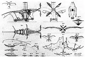 Dibujos del avión Eolo/Ader Avion&nbsp;I, 1890
