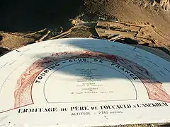 Imagen panorámica desde la ermita de Carlos de Foucauld en Assekrem, a 2&nbsp;780&nbsp;msnm