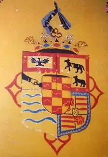 Repostero de Fernando Ruano y Prieto, Marqués de Liedena y Barón de Velasco