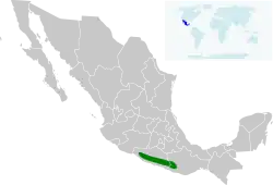 Distribución de Eupherusa poliocerca