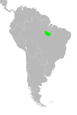 Distribution of Euryoryzomys emmonsae (in green).Musser et al., 1998, fig.&nbsp;79