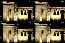 Ejemplo de la degradación de la nitidez conforme se cierra del diafragma.