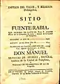 Sitio de Fuente Rabia, traducción del latín por Miguel Silvestre de Arlegui, "maestro de gramática" en Sangüesa (1763)