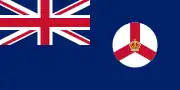 Bandera de Singapur entre 1946 y 1952.