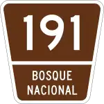 Identificador de la ruta forestal 191