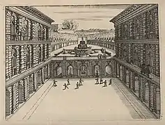 Cortile trasero del Palazzo Pitti.