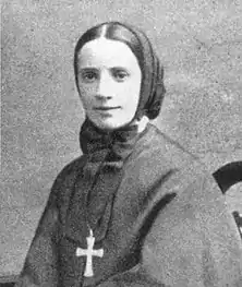 Francisca Cabrini, cofundadora del Instituto de las Hermanas Misioneras del Sagrado Corazón de Jesús en el siglo&nbsp;XIX.
