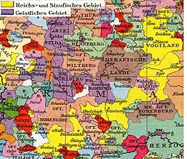 Franconia en ca. 1200-1250 (la Edad de los Staufer)