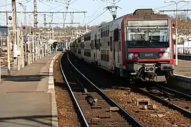 Rema Z 20500 sobre la vía B a la salida en dirección de París.