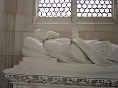 Detalle del yacente de Simon Moycet esculpido por Victor Huel en 1893.