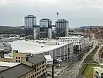 Un techo de silla de montar paraboloide hiperbólico: Scandinavium