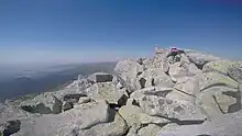 Foto del paso por el Risco de los Claveles en el Gran Trail de Peñalara de 2015.