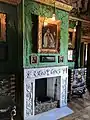 La chimenea del Green Closet de Ham House.