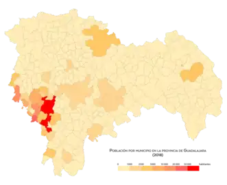 Población por municipio en 2018