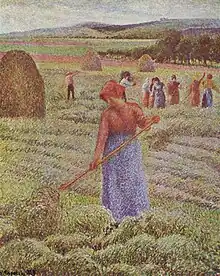 Cosecha del heno en Eragny-sur-Epte, 1889. Colección privada.