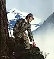 Según refiere Holmes, vio a Moriarty cayendo al agua por el precipicio tras la lucha. "La aventura de la casa deshabitada".