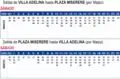 Horario sábado