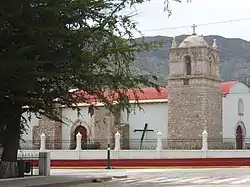 Iglesia de San Lorenzo Mártir en Huambo, la capital distrital.