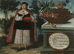 Indio Principal de Quito con traje de gala por Vicente Albán