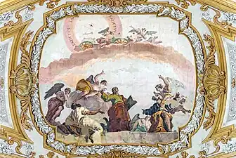 Visión de San Juan Evangelista por Francesco Fontebasso