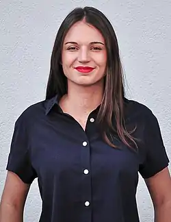 Irina Karamanos Adrian(34 años)Servicio: 2022-2023Expareja de Gabriel Boric Font
