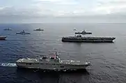 USS&nbsp;George Washington&nbsp;(CVN-73)y JS Hyūga (DDH-181)