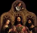 Cristo entre la Virgen María y San Juan Bautista (Jan Gossaert, Mabuse).