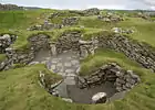 Fragua en Jarlshof. Junto a esta se han encontrado varias viviendas con forma de timón (wheelhouses).