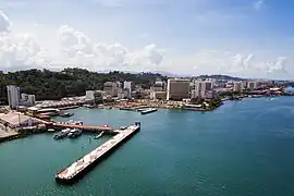 Vista aérea de Kota Kinabalu, parte sur (CBD)