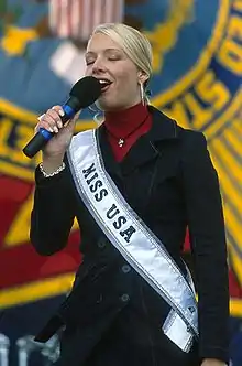Miss EE. UU. 2001Kandace Krueger, quien compitió como Miss Texas USA